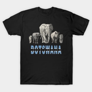 Africa's Big Five Botswana Pride Wildlife T-Shirt